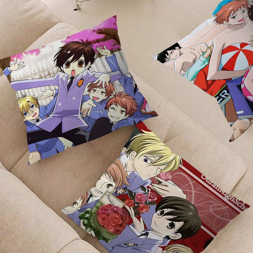 Home Textiles And Furnishing - غطاء وسادة أنمي أوران هاي سكول