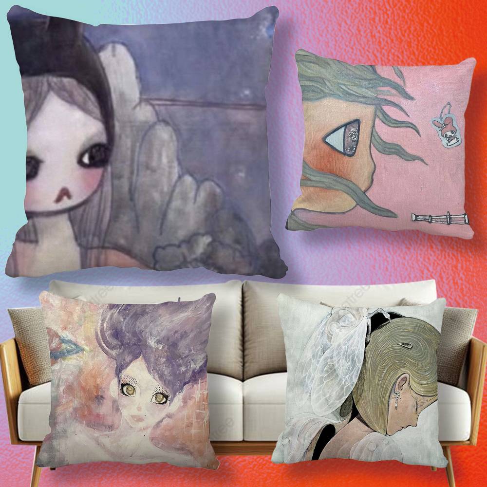 Aya Home Textiles - غطاء وسادة مطبوع على الوجهين من