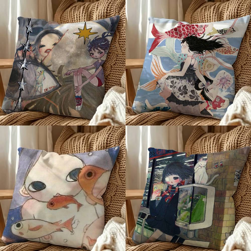 Aya Home Textiles - غطاء وسادة مطبوع على الوجهين من
