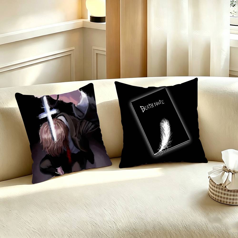 Home Textiles Notes - غطاء وسادة D-DEATH NOTE مناسب لتزيين