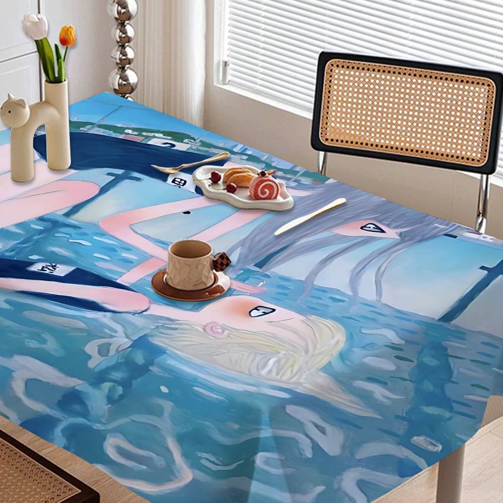 Aya Home Textiles - مفارش طاولة من البوليستر المقاوم للبقع