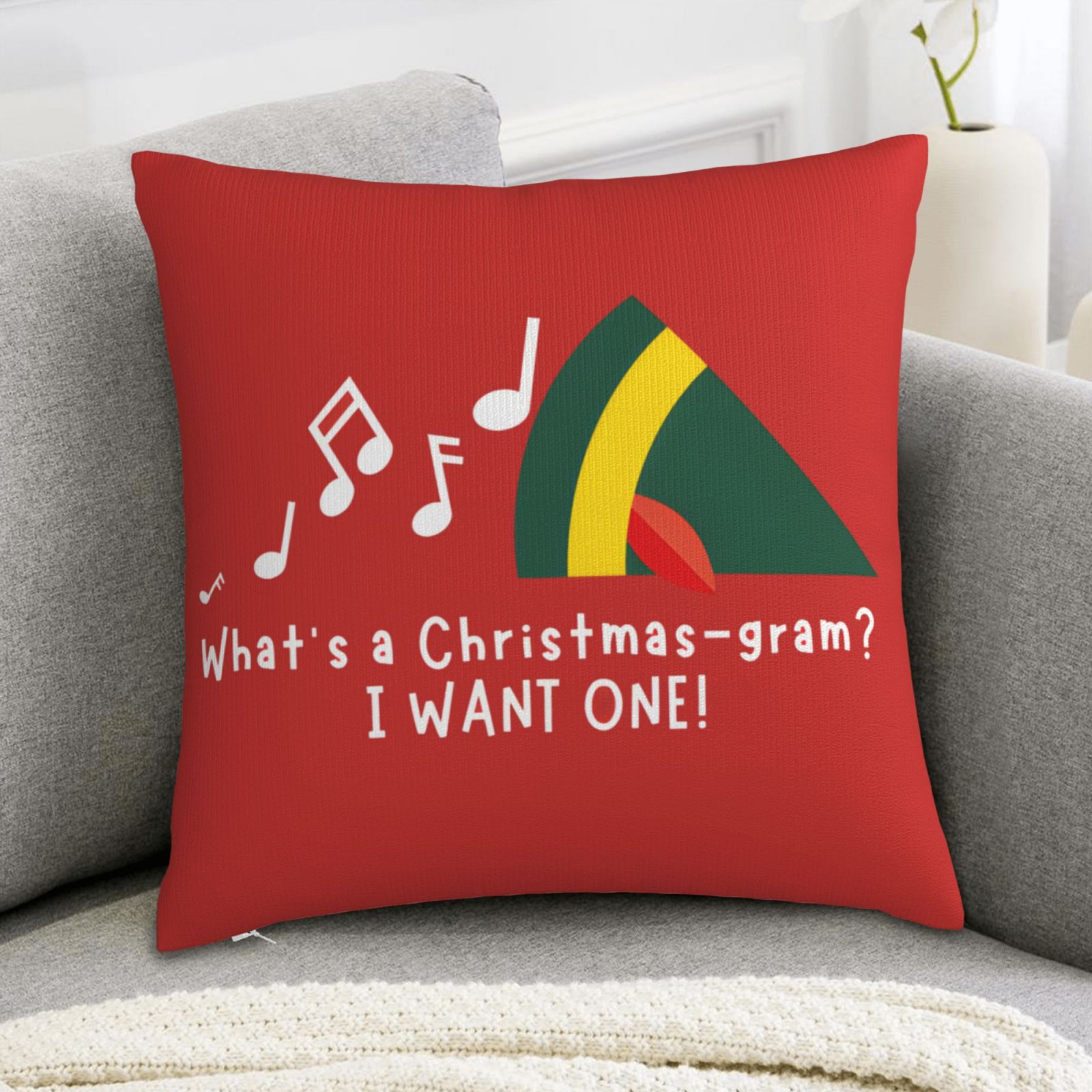Pillow Insert 18X18 - غطاء وسادة عيد الميلاد - بادي