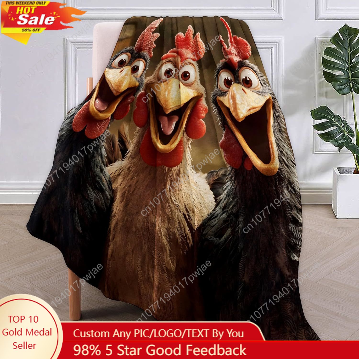 هدايا بطانية الدجاج للنساء، بط - مراجعة Home Textiles & Decorations وسعره