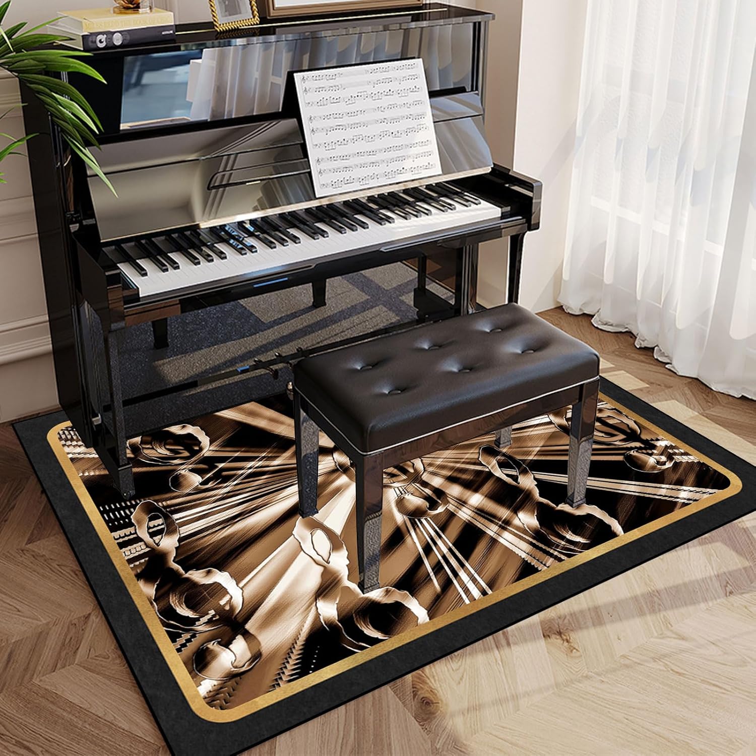 سجادة بنمط Music Note G Clef،  - مراجعة Home Textiles Notes وسعره