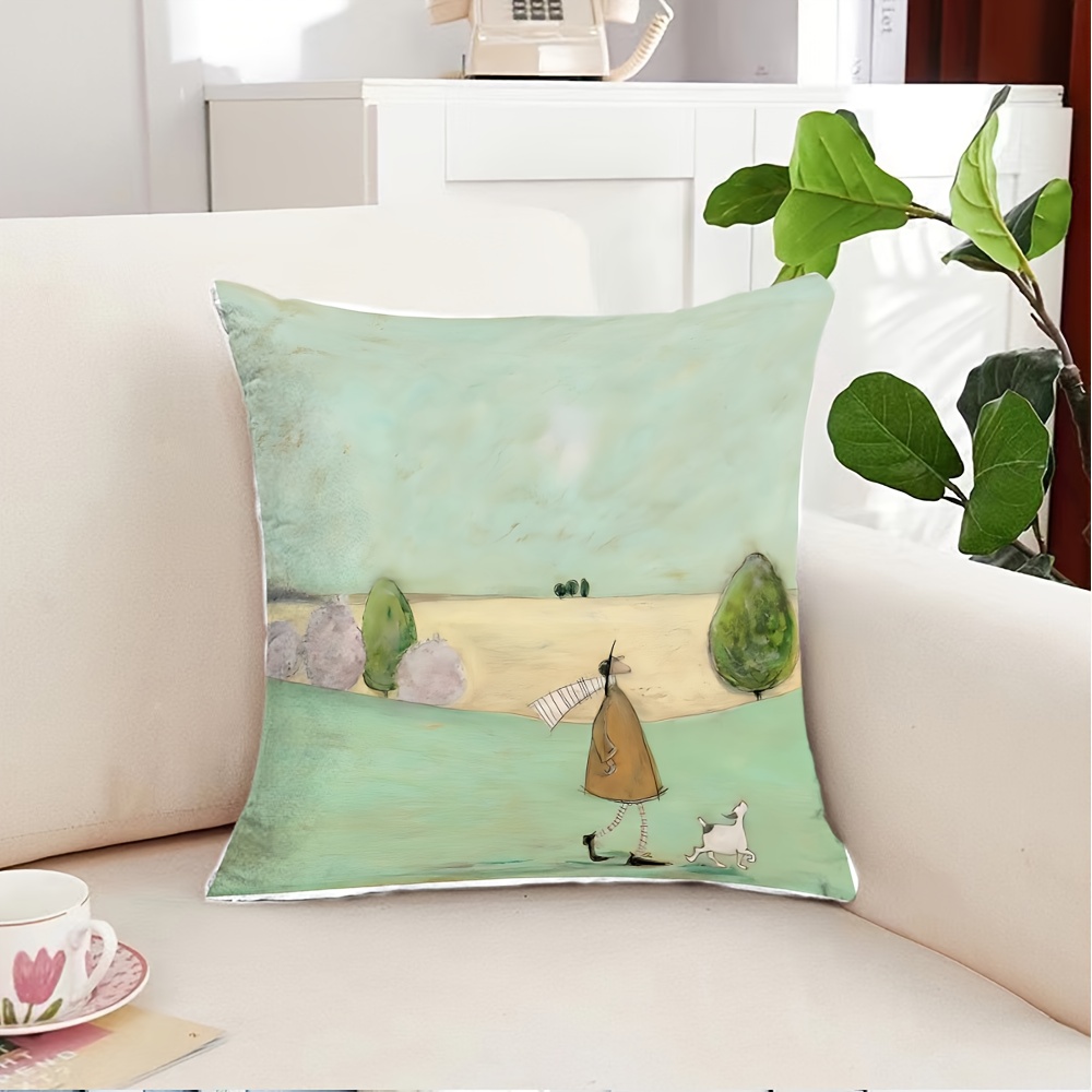غطاء وسادة مطبوع برسومات كرتون - مراجعة Pillow Insert 18X18 وسعره