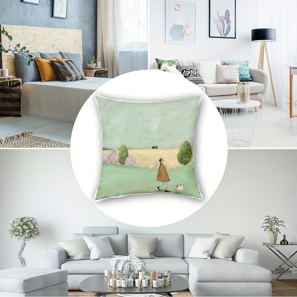 غطاء وسادة مطبوع برسومات كرتون - مراجعة Pillow Insert 18X18 وسعره