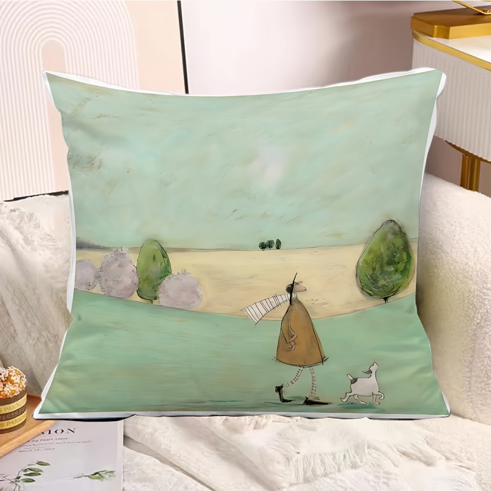 غطاء وسادة مطبوع برسومات كرتون - مراجعة Pillow Insert 18X18 وسعره