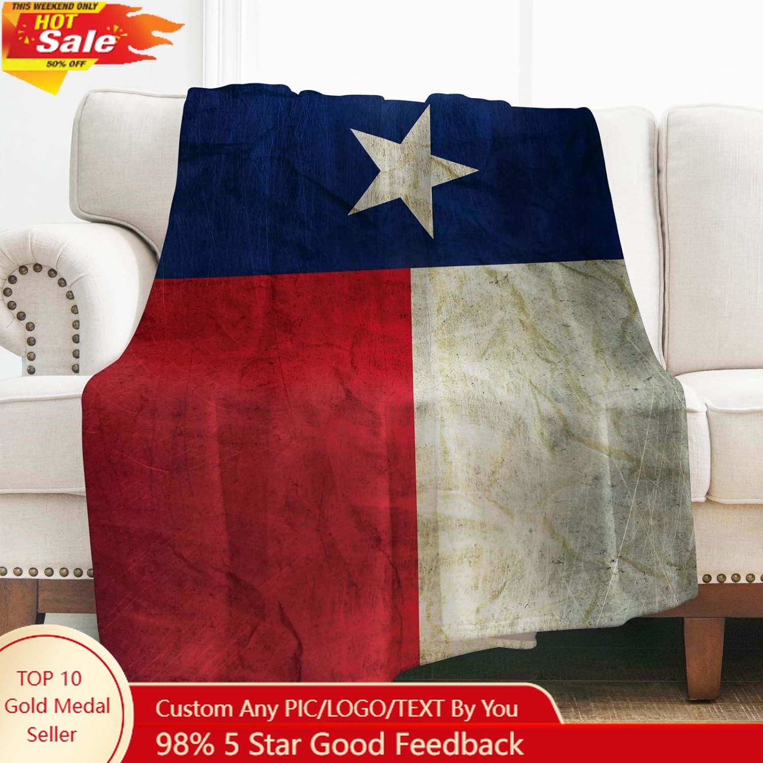 ليفينز تكساس العلم رمي بطانية  - مراجعة Home Textiles & Decorations وسعره