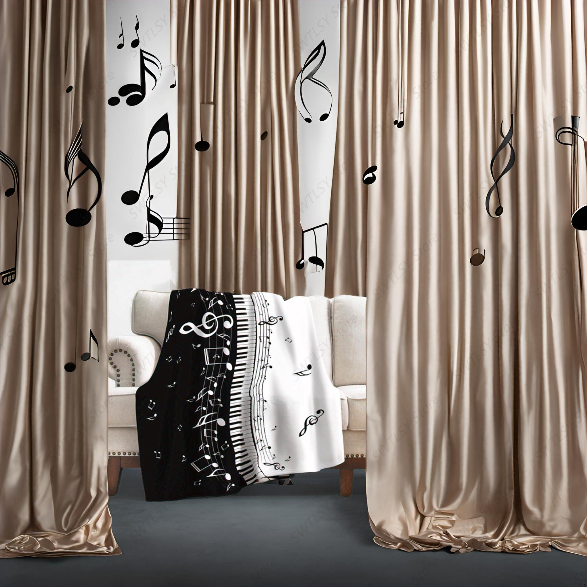 بطانية موسيقية هدايا للنساء وا - مراجعة Home Textiles Notes وسعره