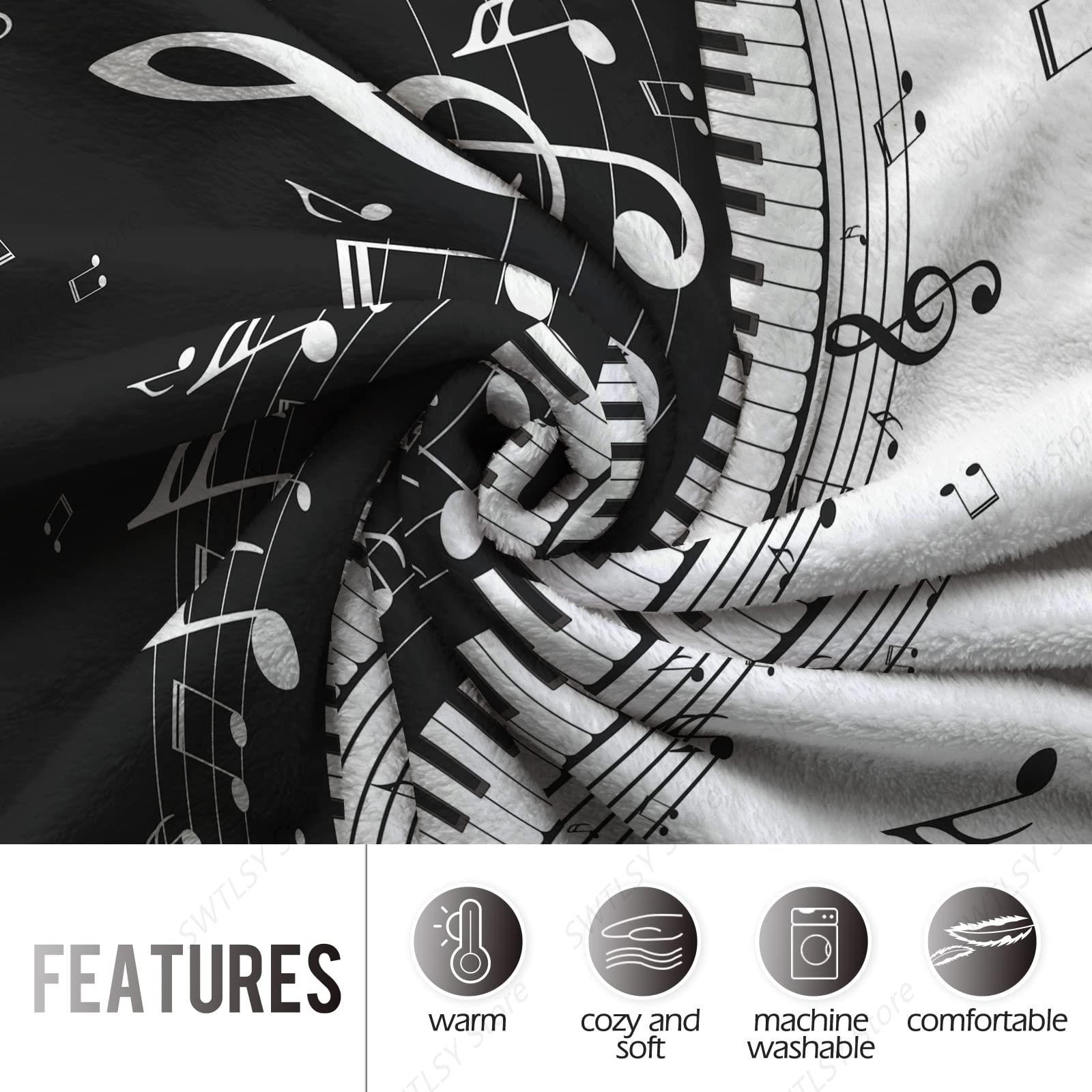 بطانية موسيقية هدايا للنساء وا - مراجعة Home Textiles Notes وسعره