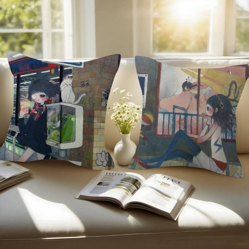 غطاء وسادة أنيمي بتصميم فتاة آ - مراجعة Aya Home Textiles وسعره