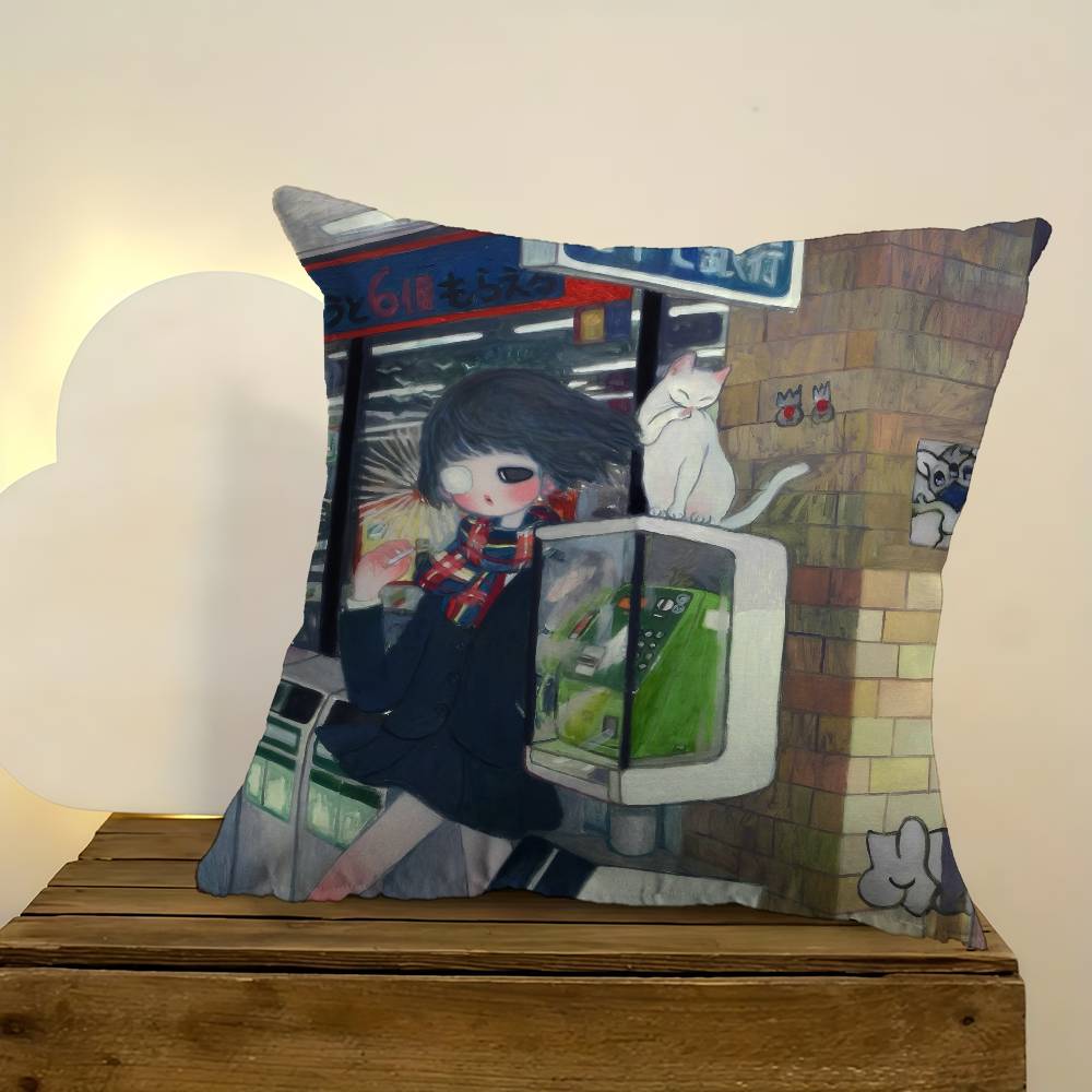 غطاء وسادة أنيمي بتصميم فتاة آ - مراجعة Aya Home Textiles وسعره