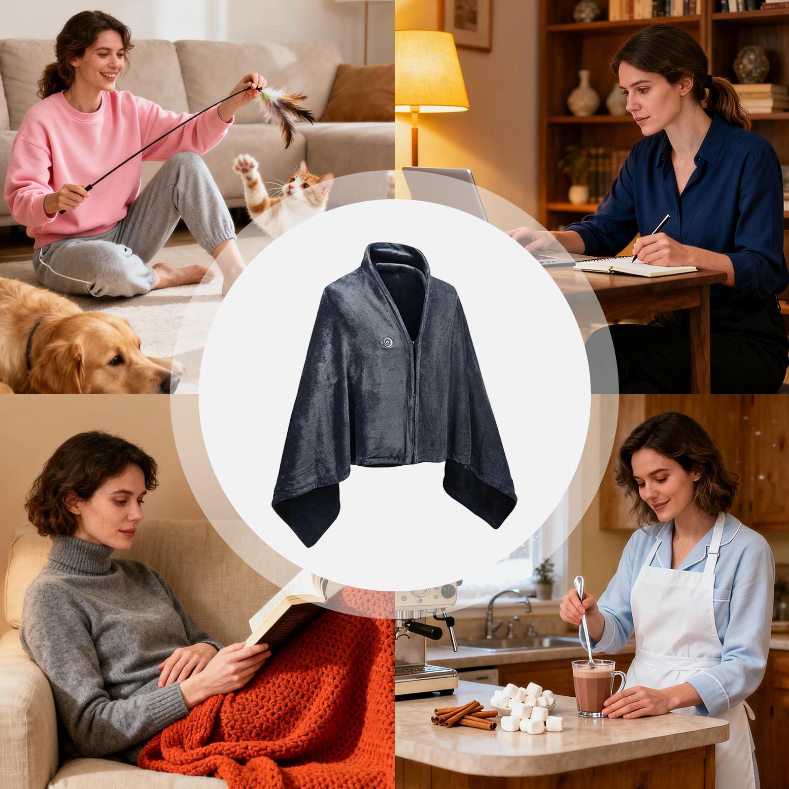 المحمولة ساخنة شال يمكن ارتداؤ - مراجعة Electric Blanket Heated وسعره